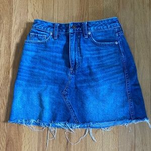 A&F raw-hem mini skirt (jean)